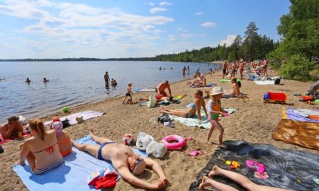 Искупаться в Петрозаводске пляжи места для отдыха Лососинка Пески