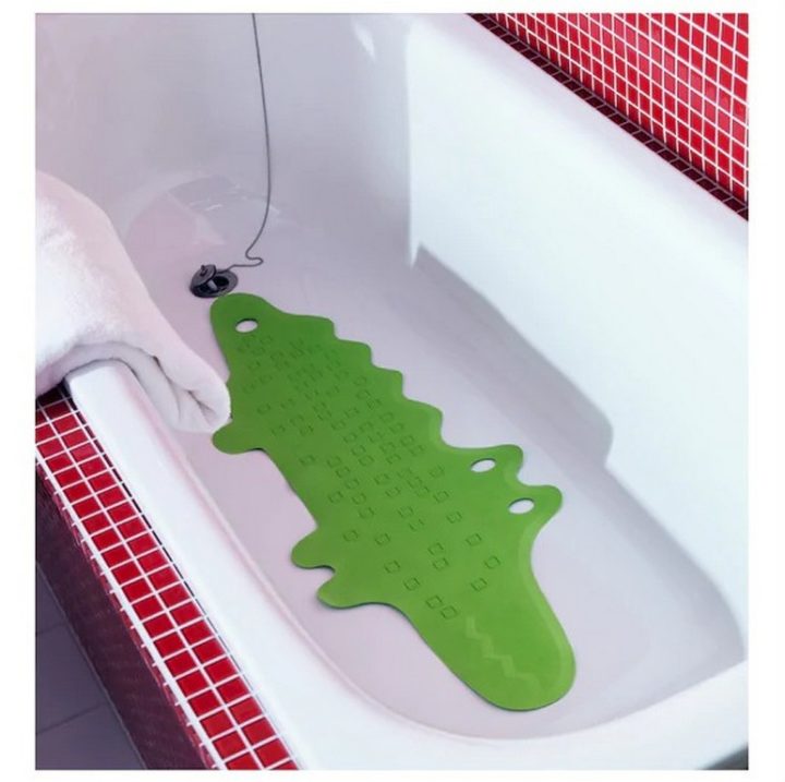 коврик, ванна, крокодил