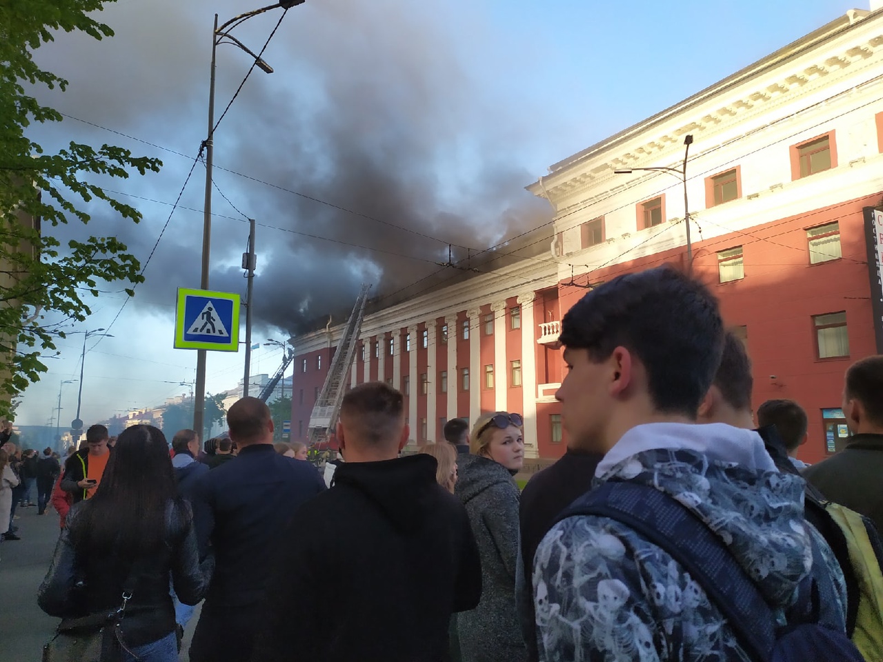 Пожар в гостинице "Северная" в Петрозаводске