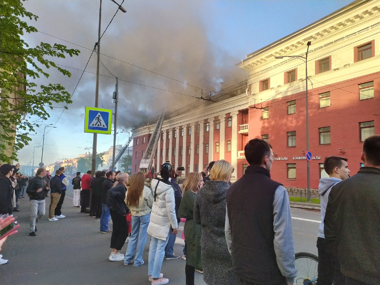 Пожар в гостинице "Северная" в Петрозаводске