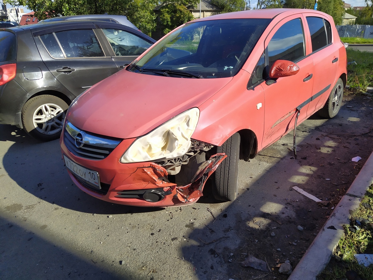 В Петрозаводске автомобиль расплавился из-за загоревшейся помойки