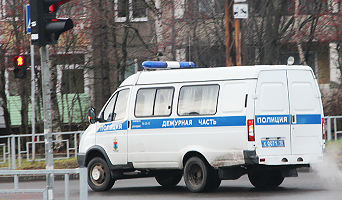 Петрозаводск поступи. У 35 школы Петрозаводск стоят машины милиции.