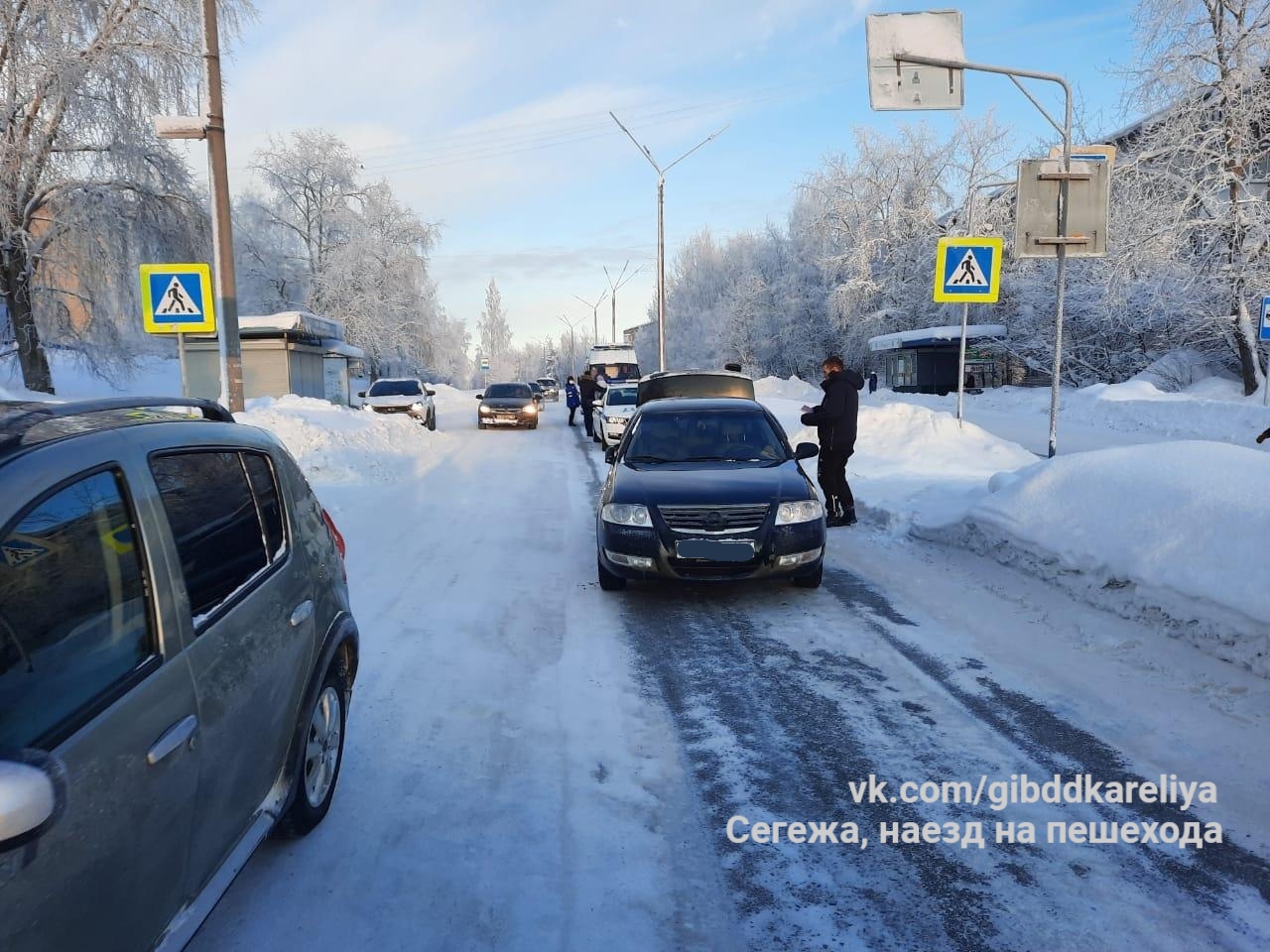 Женщину сбили на пешеходном переходе в Карелии