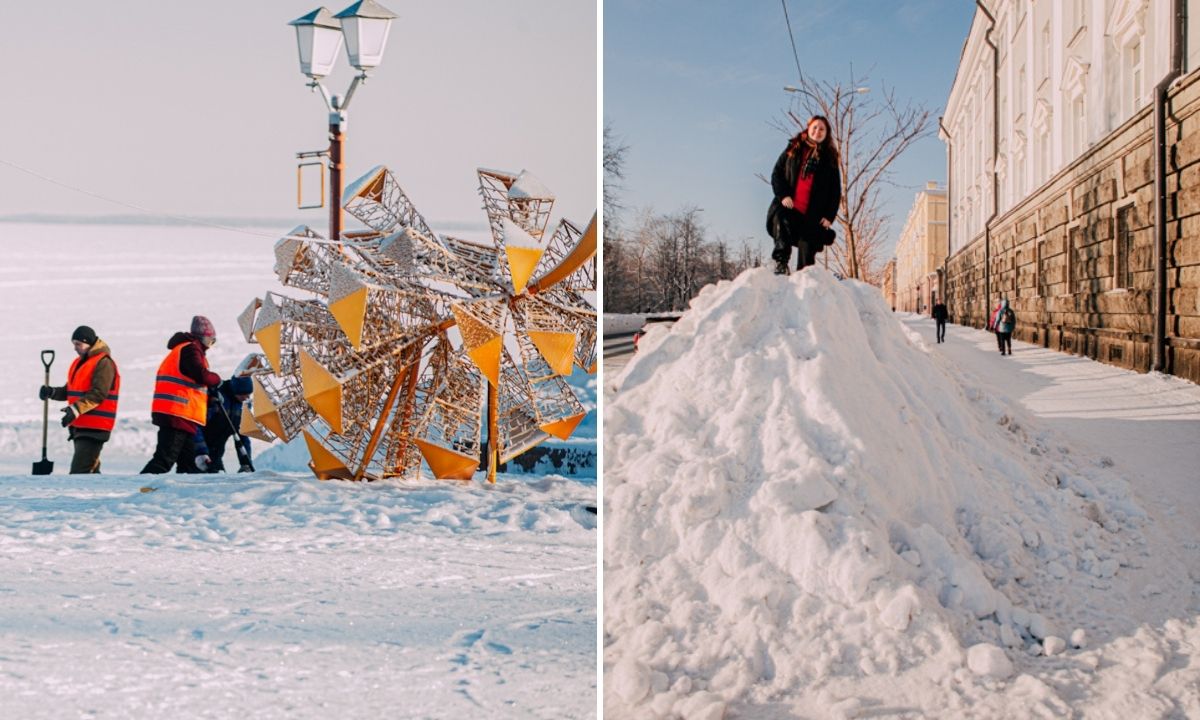 Новая улица, ледяной дом и самый неубранный район: наша прогулка по главным  петрозаводским сугробам