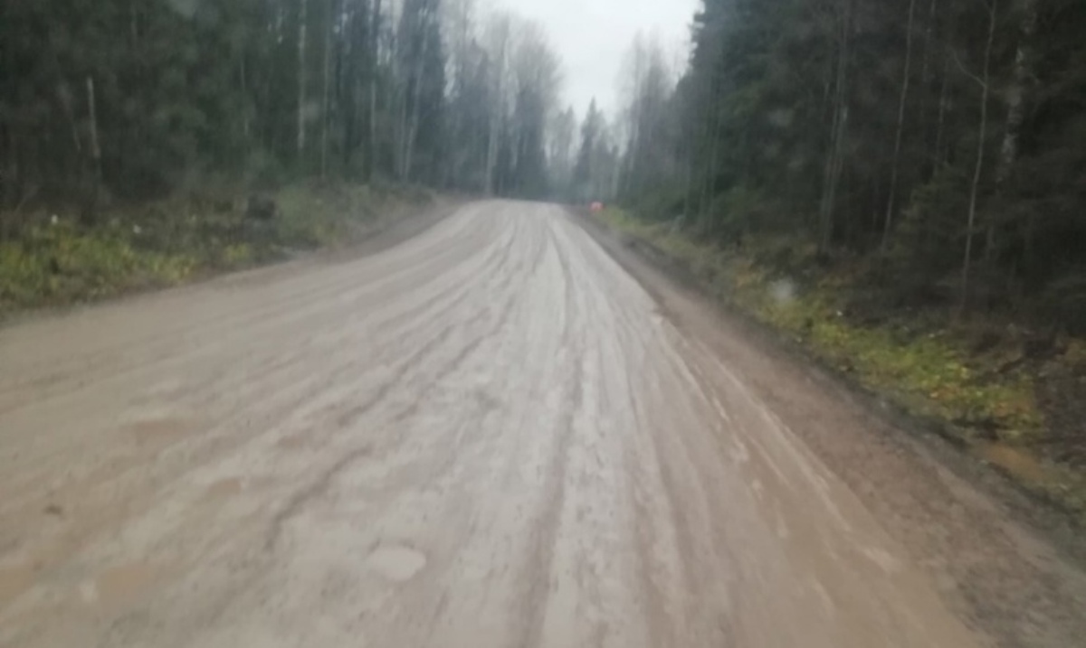 В Карелии дорога, сделанная по финским технологиям, поплыла почти сразу  после ремонта