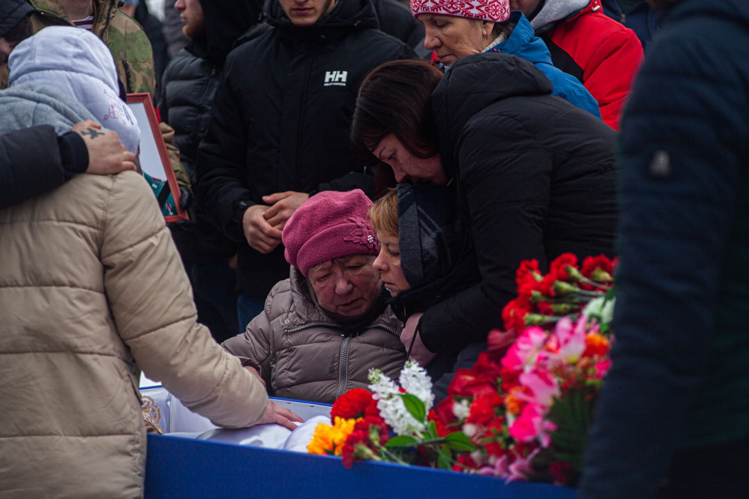 прощание, никита ерошкин, погиб на украине, карелия, село деревянное