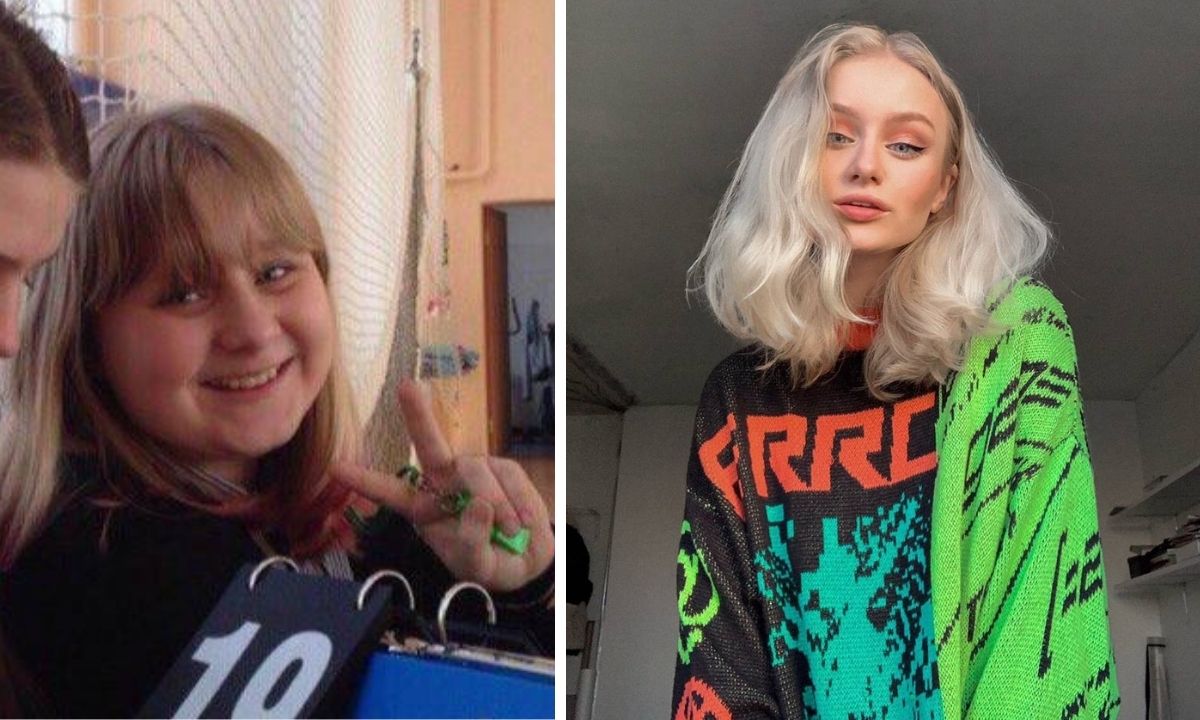 девушка до и после фото