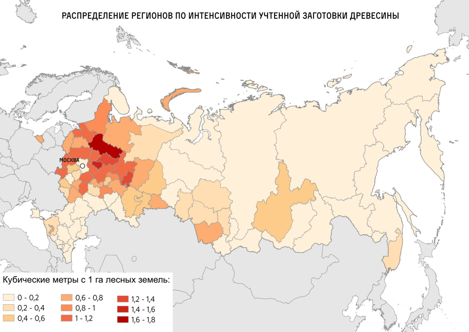 Карта вырубки лесов в мире