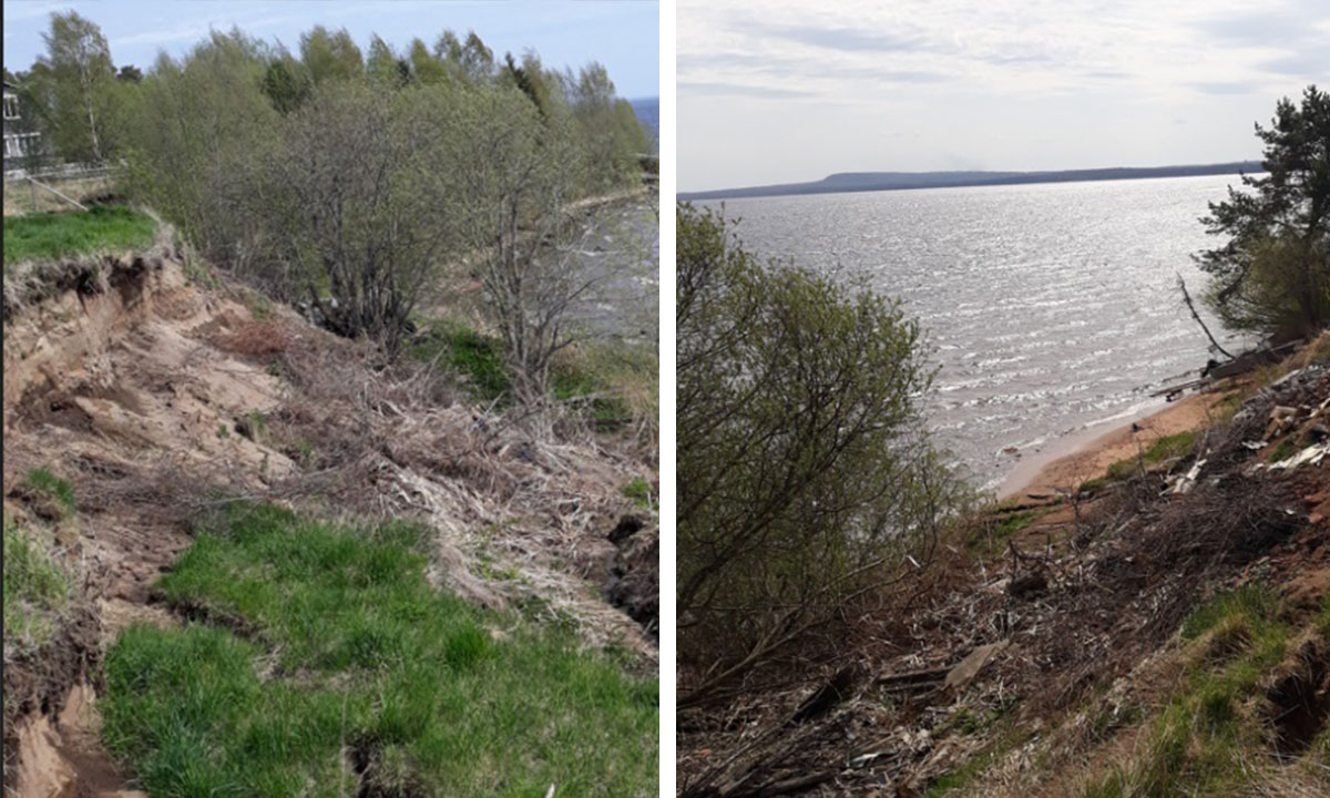 Следственный комитет России выясняет, почему обрушился берег Онежского озера в карельской деревне
