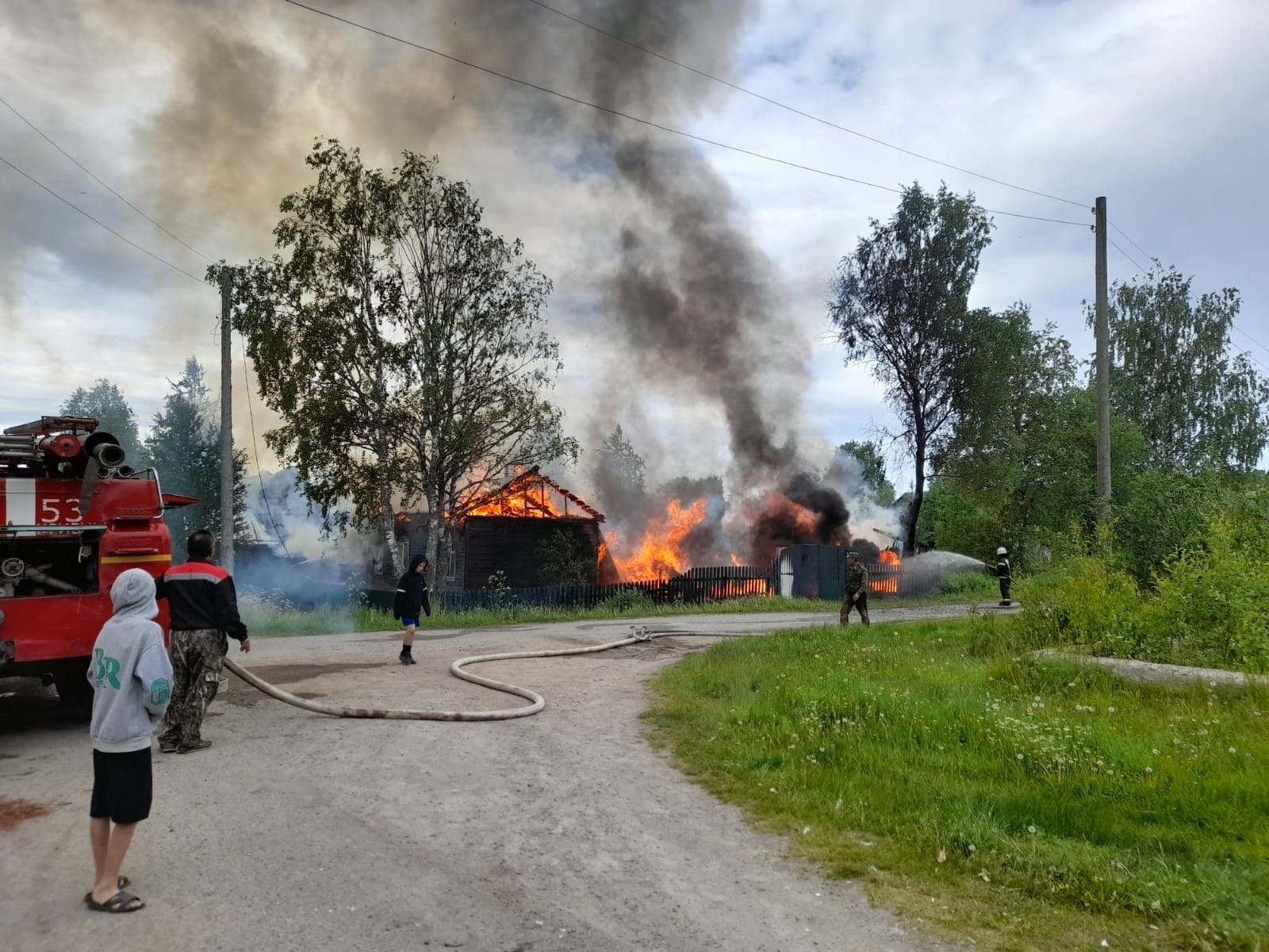 Собака погибла на страшном пожаре в Карелии