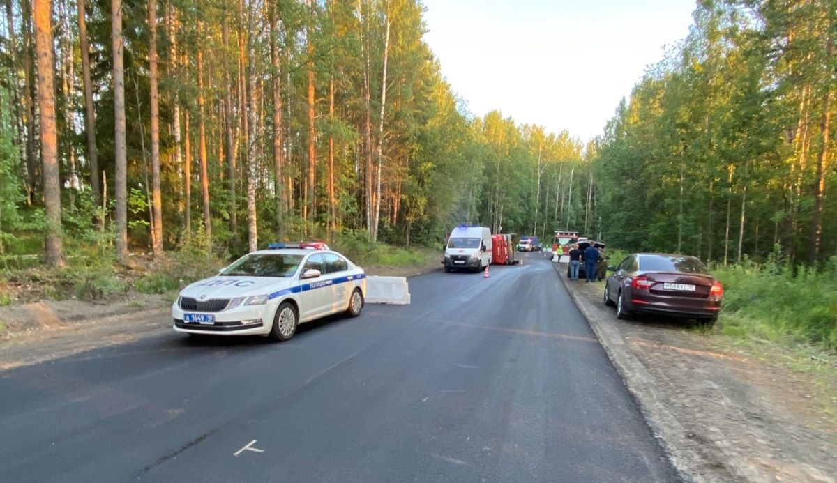 В карелии перевернулся