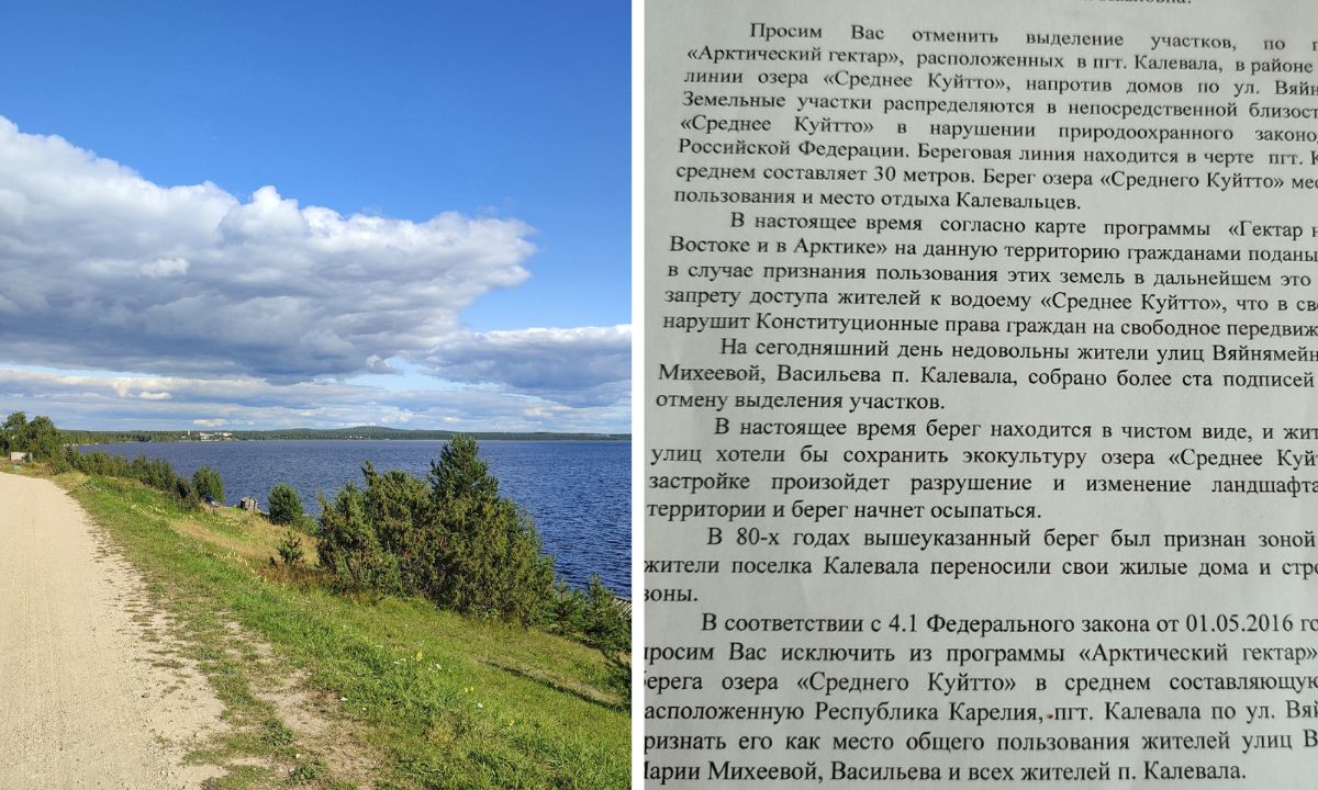 Жители поселка в Карелии узнали, что возле их озера выделяют земельные  участки — они против