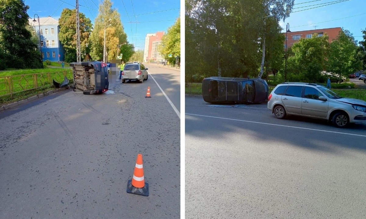 Наелся и спит». Автомобиль опрокинулся в Петрозаводске