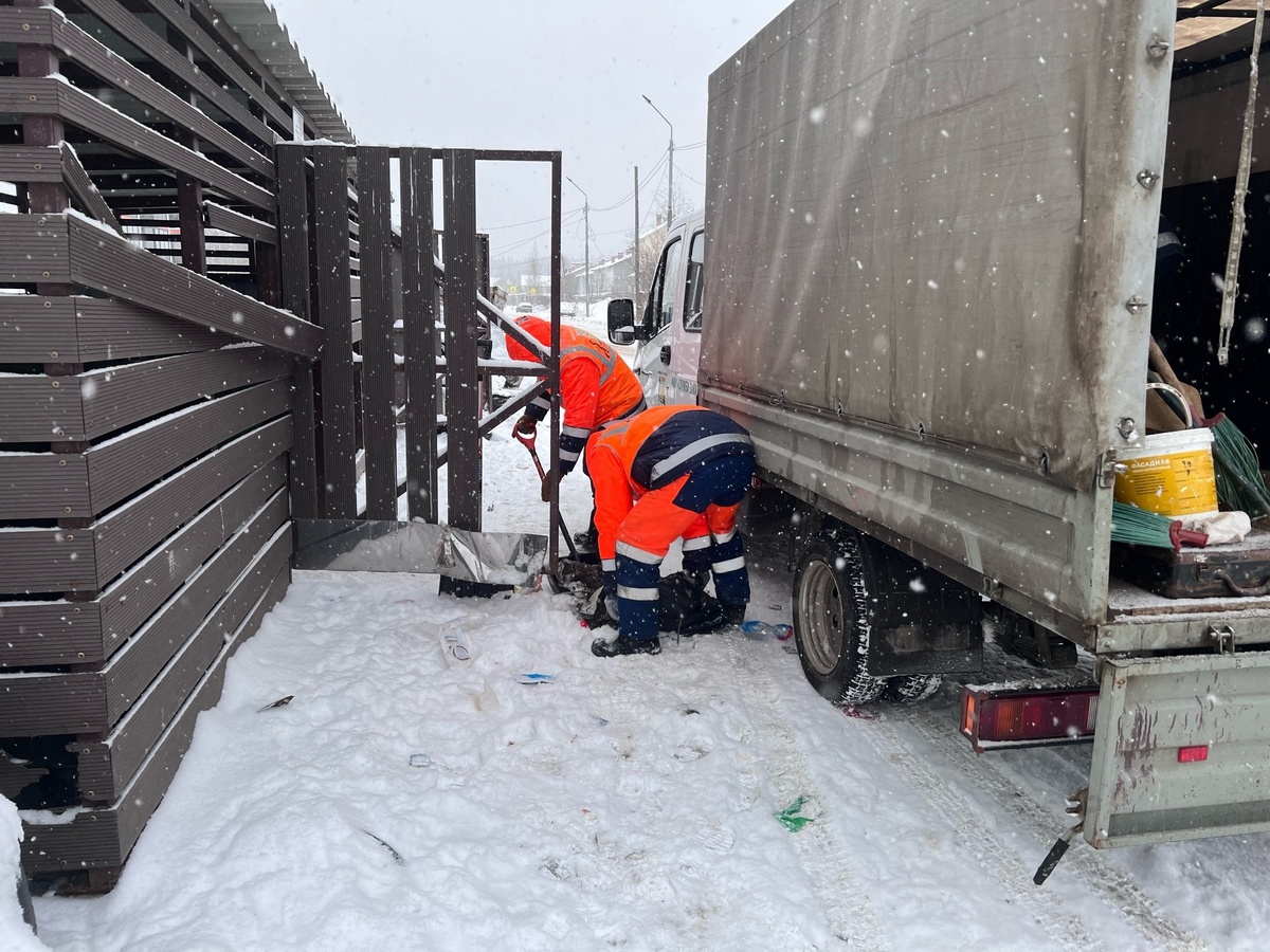 В Петрозаводске появилась мобильная бригада, оперативно убирающая мусор