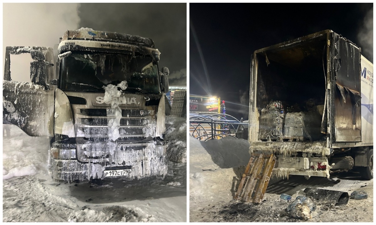 В Карелии в новогоднюю ночь сгорела фура: водитель погиб | 01.01.2024 |  Новости Петрозаводска - БезФормата