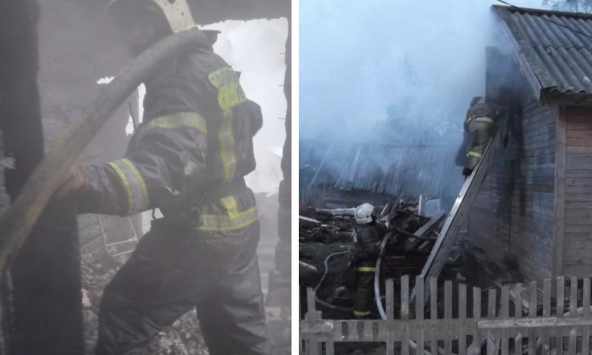 Дом полностью сгорел в Карелии: ближайшая пожарная часть в 36 километрах