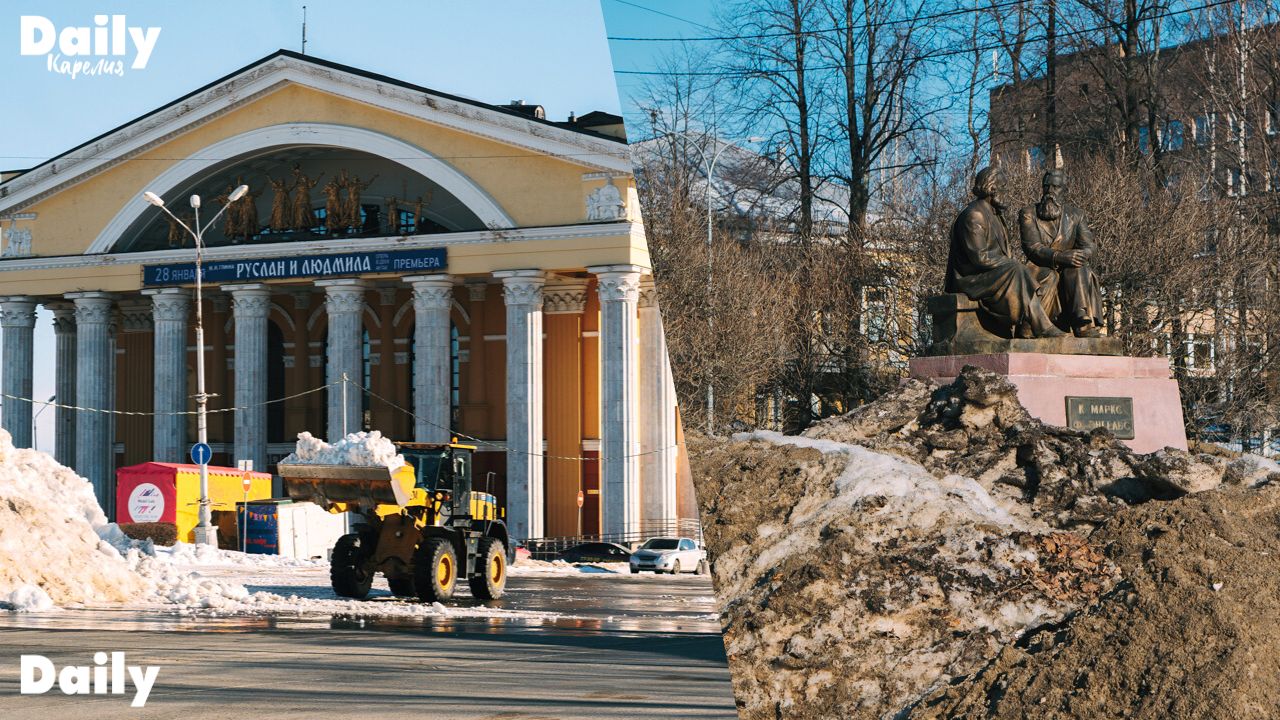 Посмотрели, как продвигается уборка Петрозаводска после длинной зимы (пока плохо)