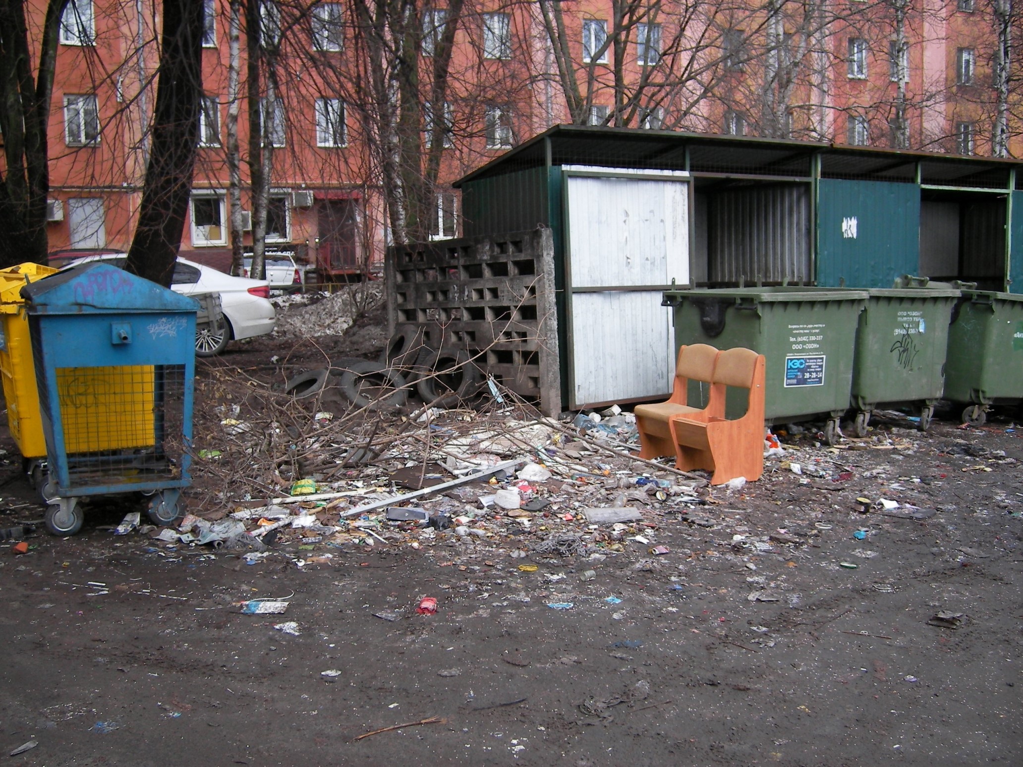 В Петрозаводске некоторые мусорные площадки ничейные: они в ужасном  состоянии