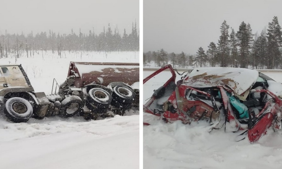 Жесткие лобовые ДТП на снежных трассах Карелии: пострадали четверо, в том числе дети