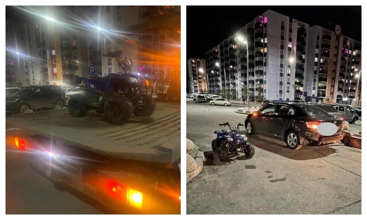 В Петрозаводске пьяный водитель квадроцикла влетел в машину