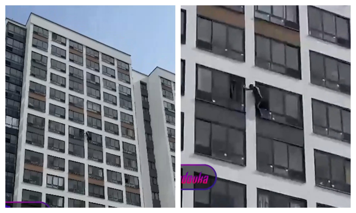 Инженер без страховки забрался на балкон 11-го этажа, чтобы помочь малышу и его бабушке