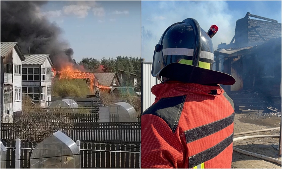 Два страшных пожара в Карелии оставили без крова шесть семей