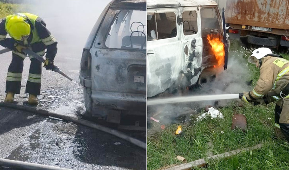 В Карелии сгорели пять автомобилей