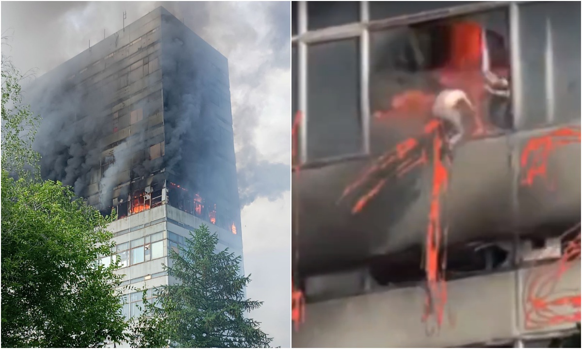 Люди прыгали из окон горящего здания НИИ: шесть погибших (18+)