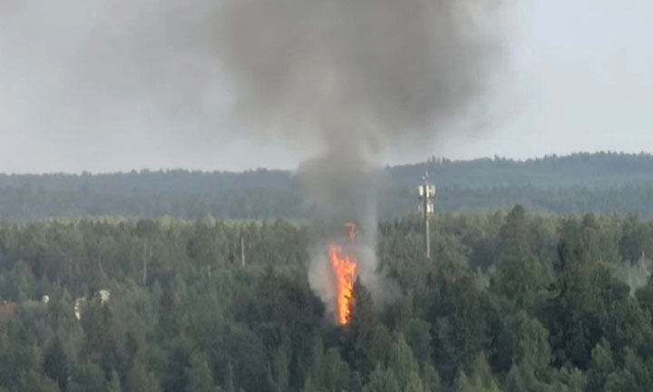 «Пламя до небес». В Петрозаводске загорелась огромная елка
