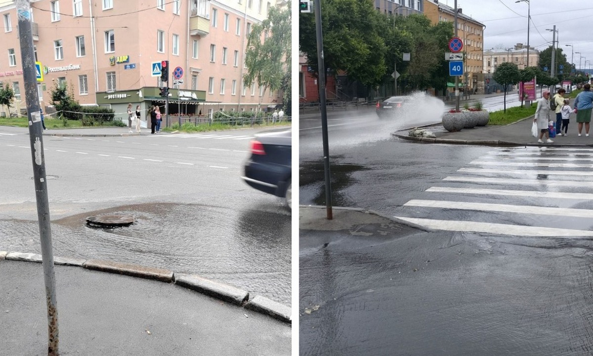 Из-за аварии в центре Петрозаводска без воды остались два здания правительства