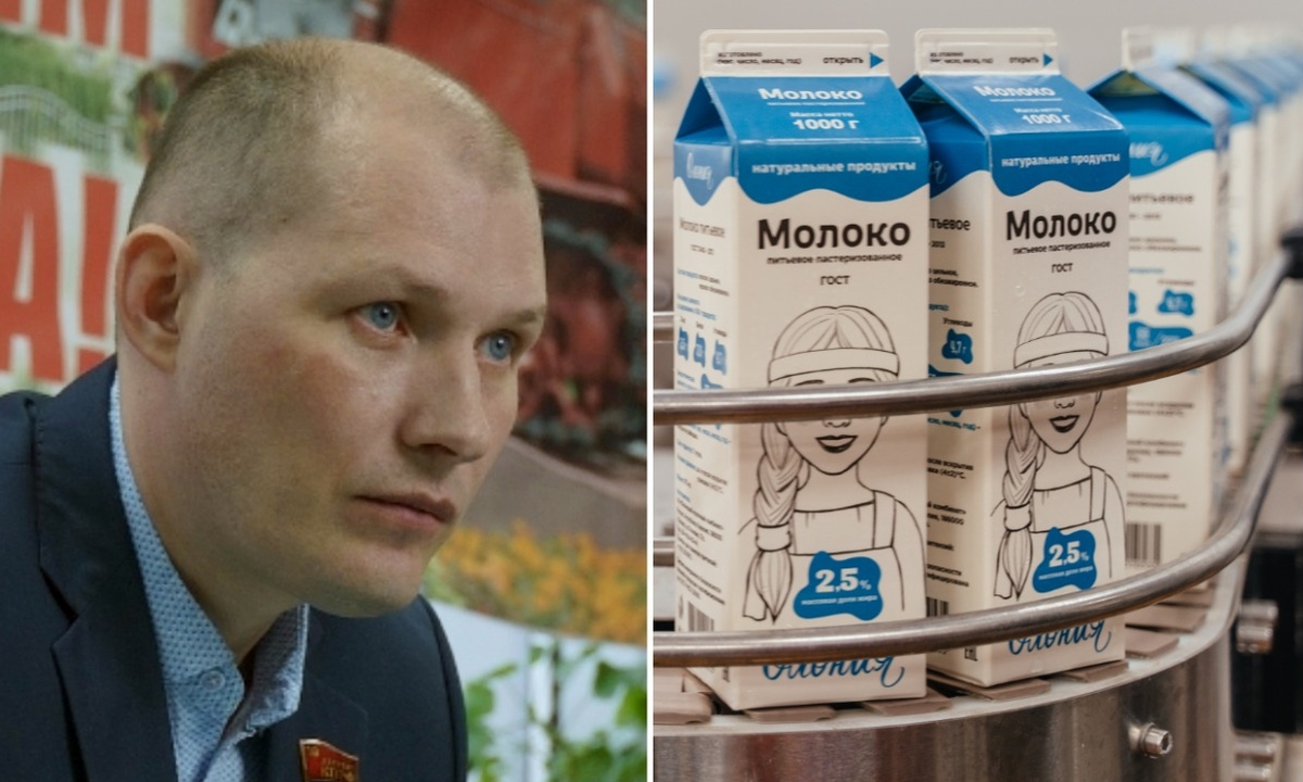 Фото: официальная страница Евгения Ульянова / «ВКонтакте»; «Губернiя Daily» Евгений Ульянов молоко ОМК