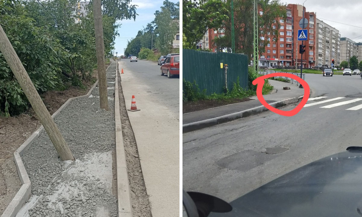 «Тротуар по-карельски». Названо, что будет в Петрозаводске со странным тротуаром