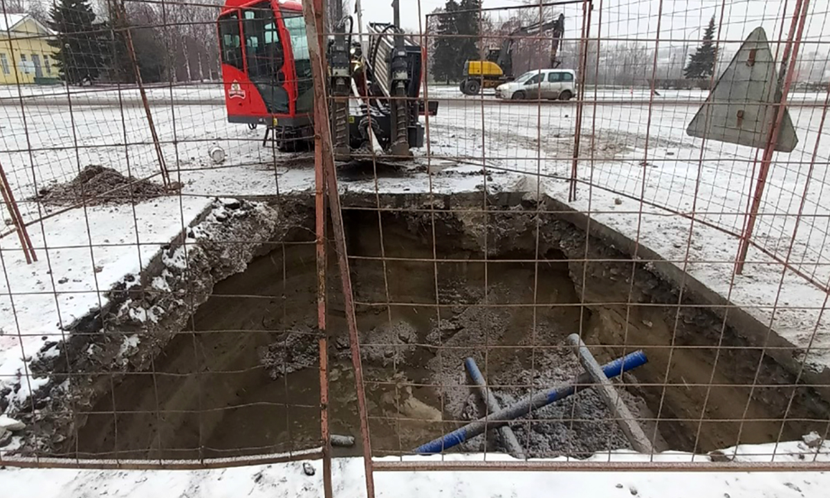 Площадь Кирова в Петрозаводске снова перекопали