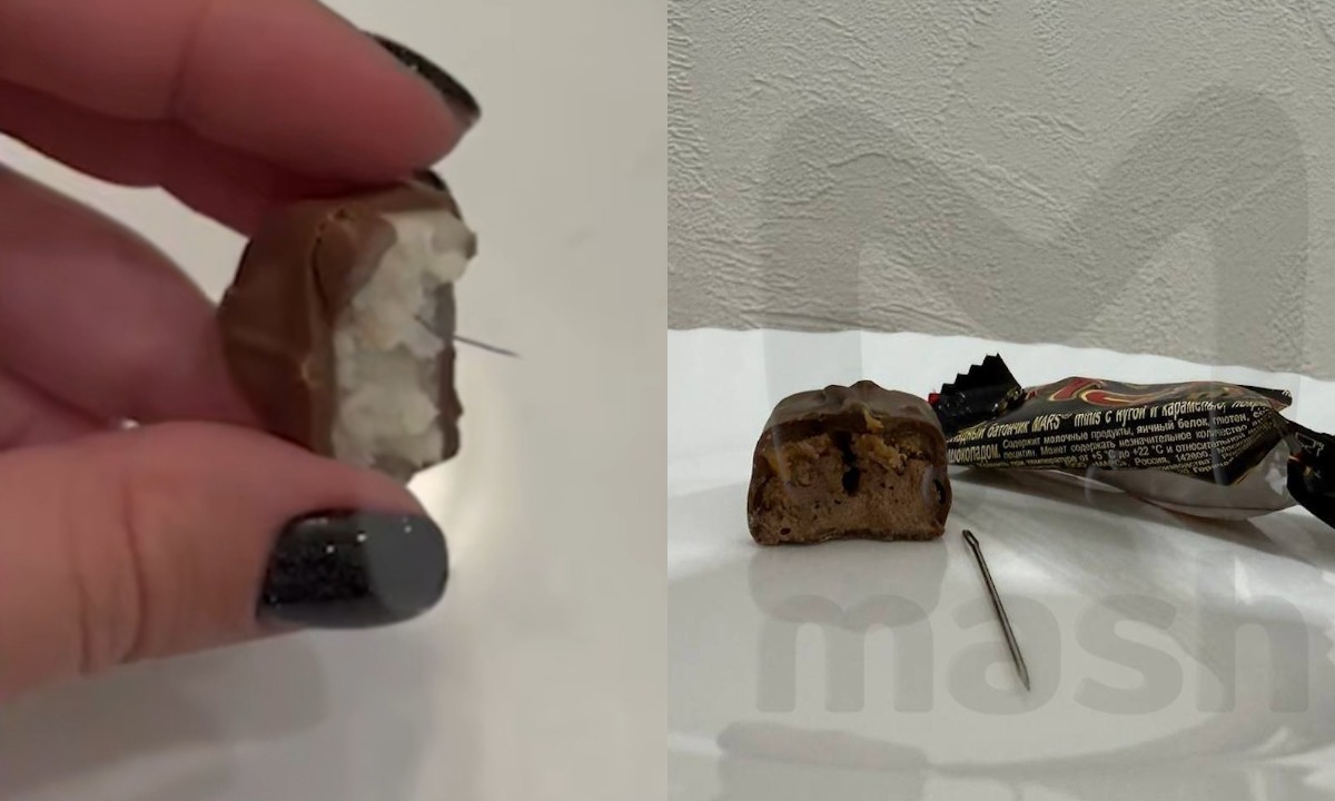 Ребенок чуть не проглотил иглу, которая была  в шоколадке известной марки