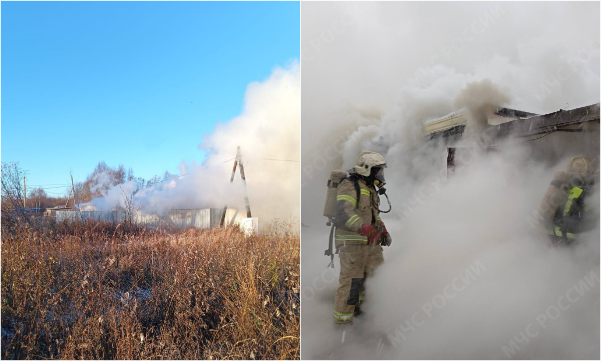 В разных городах Карелии полыхали гаражи: огонь чуть не перекинулся на дом