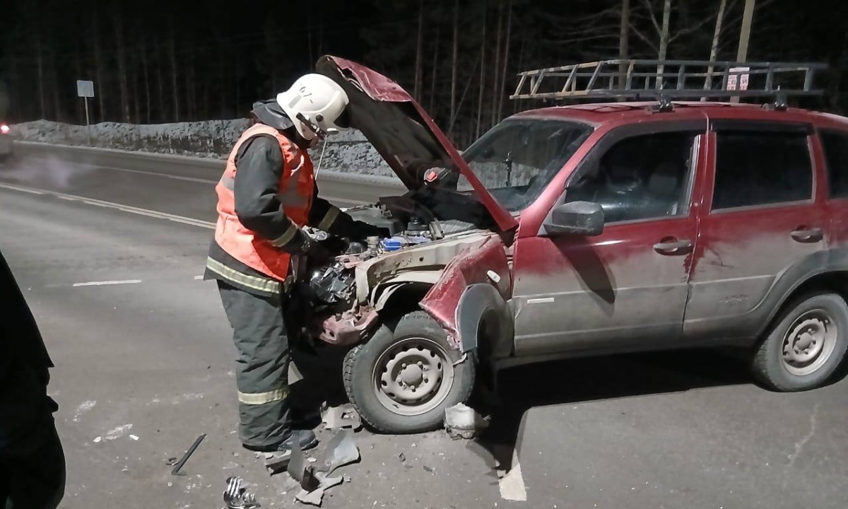 На трассе в Карелии произошла авария: женщину увезли в больницу
