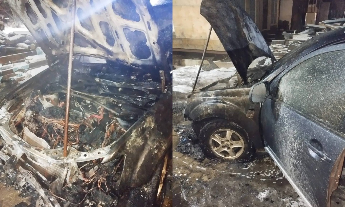 Сегодня ночью сгорела машина в карельском СНТ