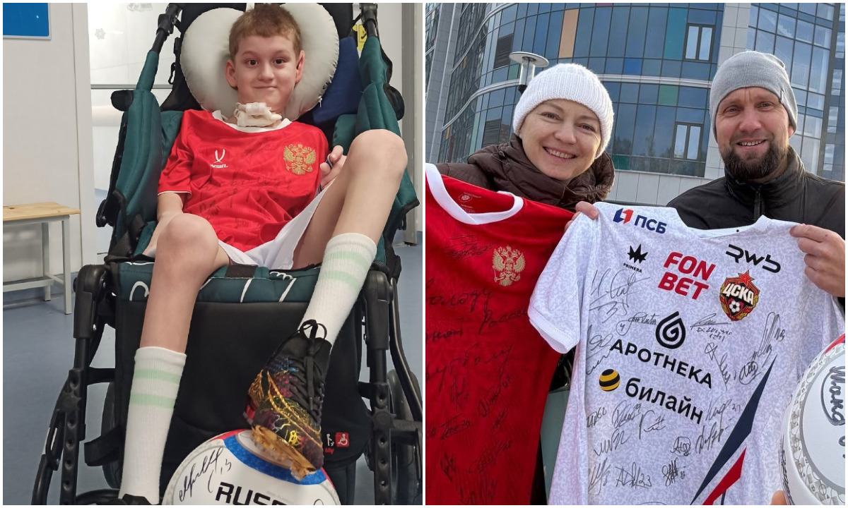 10-летнему Севе из Петрозаводска подарили футболку с автографами футболистов