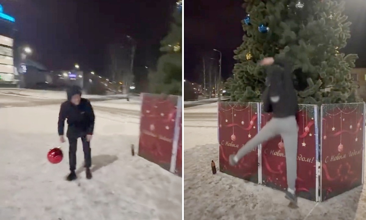 Найдены подростки, сломавшие игрушки на елке в Петрозаводске