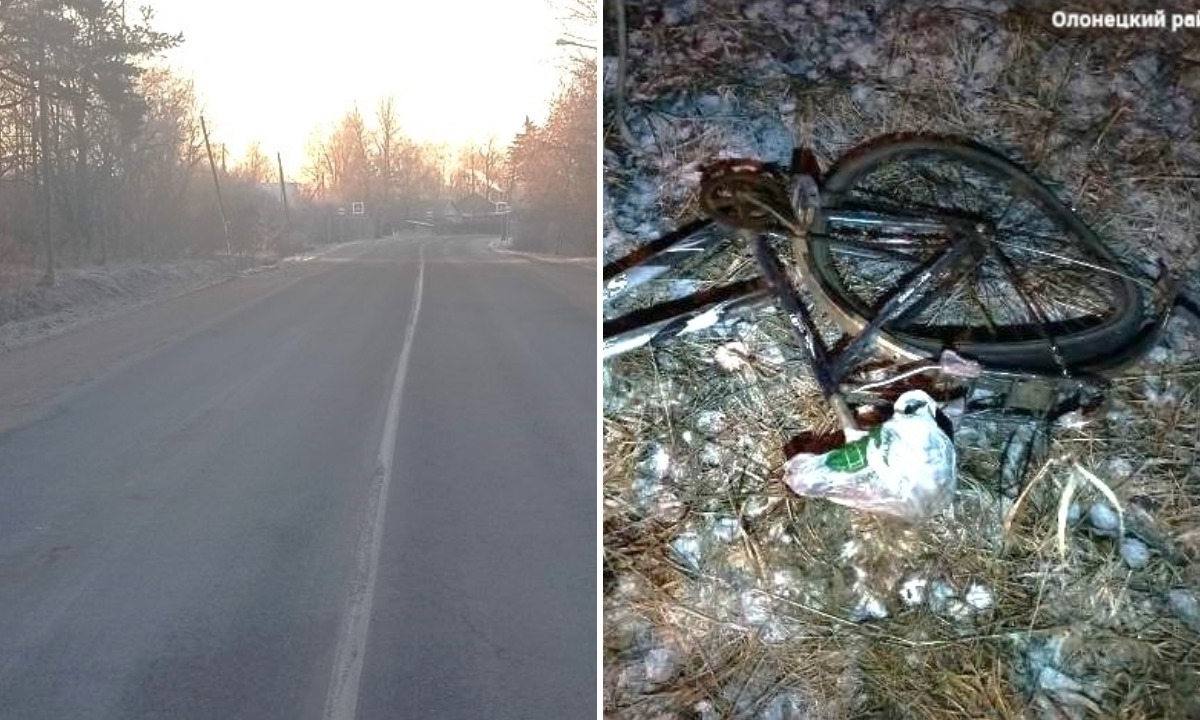 В Карелии водитель сбил пожилого велосипедиста и скрылся