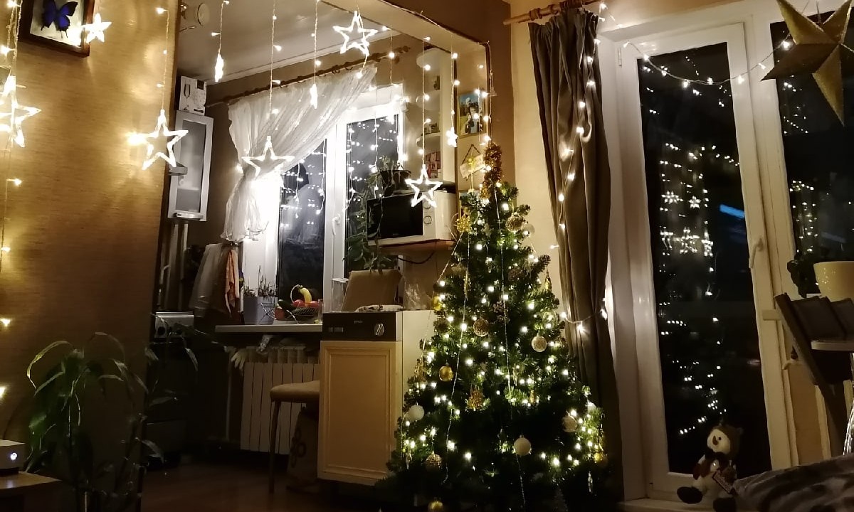 elka girlyansi noviy god елка гирлянды новый год