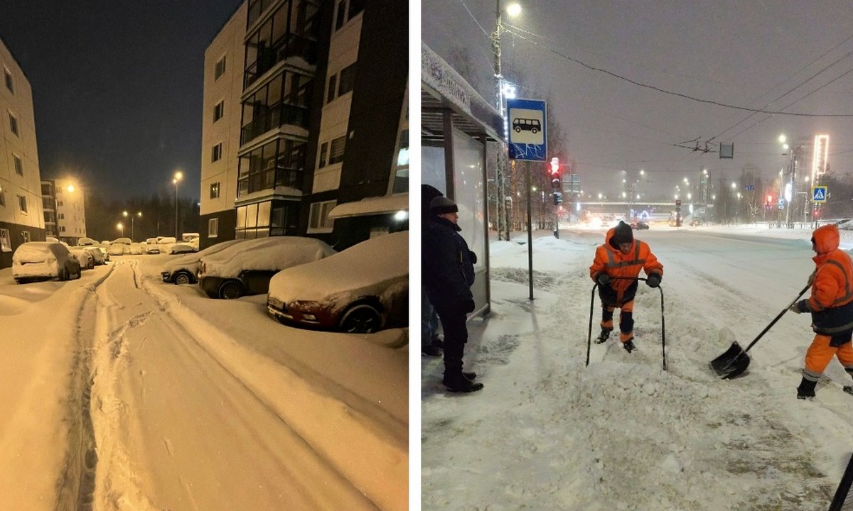 «Без паники». Как чистят Петрозаводск после мощного снегопада