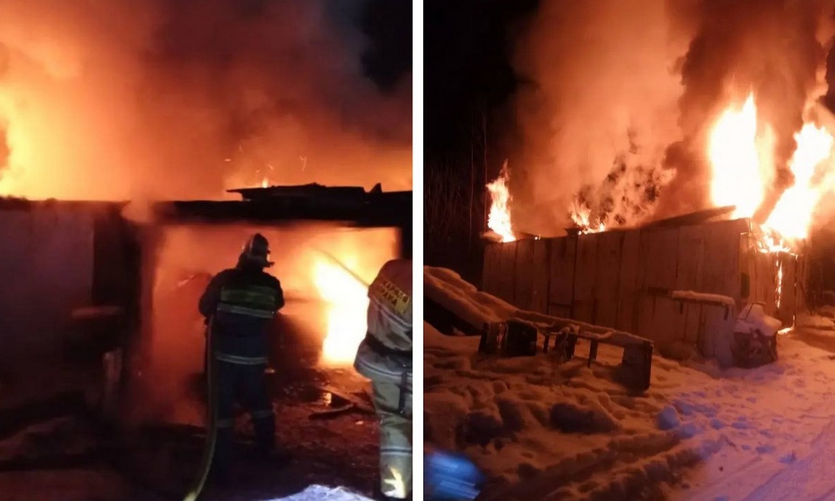 Машина сгорела на страшном пожаре в Карелии