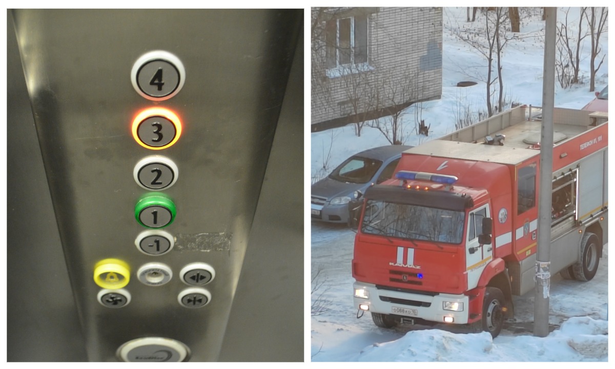 В карельском городе ночью в доме полыхал лифт