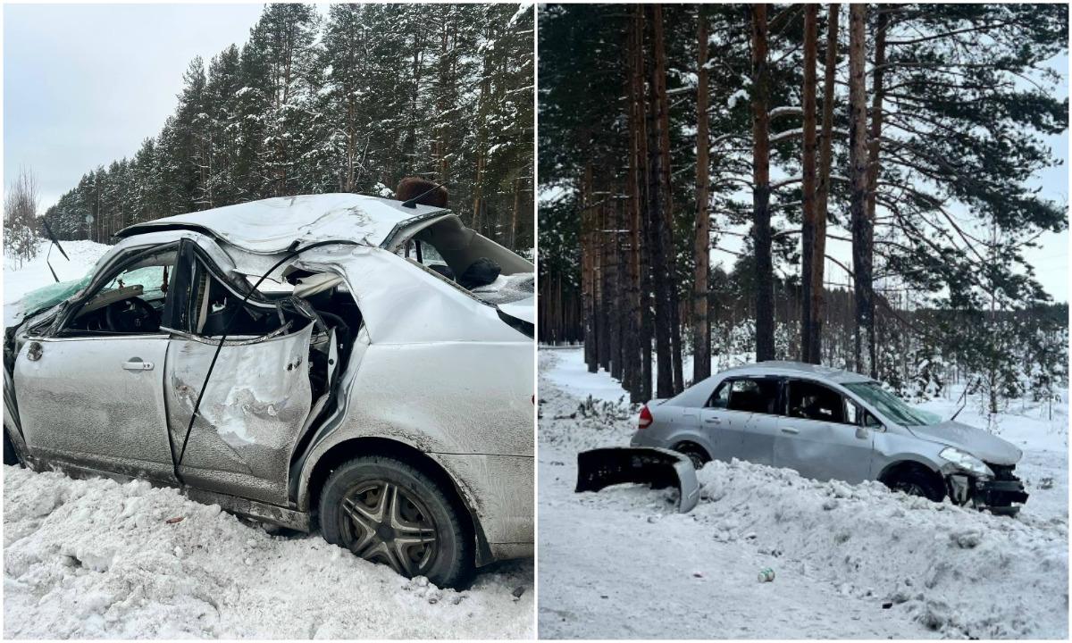 Аварию с опрокинувшейся машиной устроил 72-летний водитель