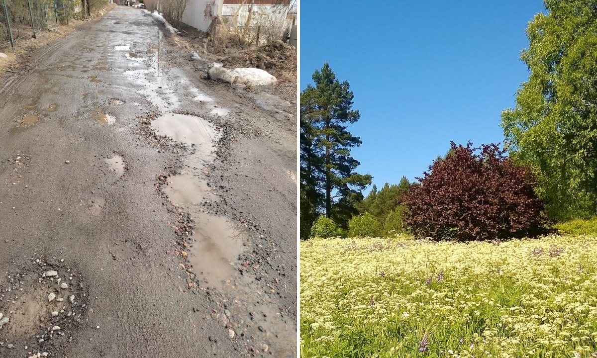 «Убита в хлам»: жители Петрозаводска и туристы рискуют на дороге к популярному парку