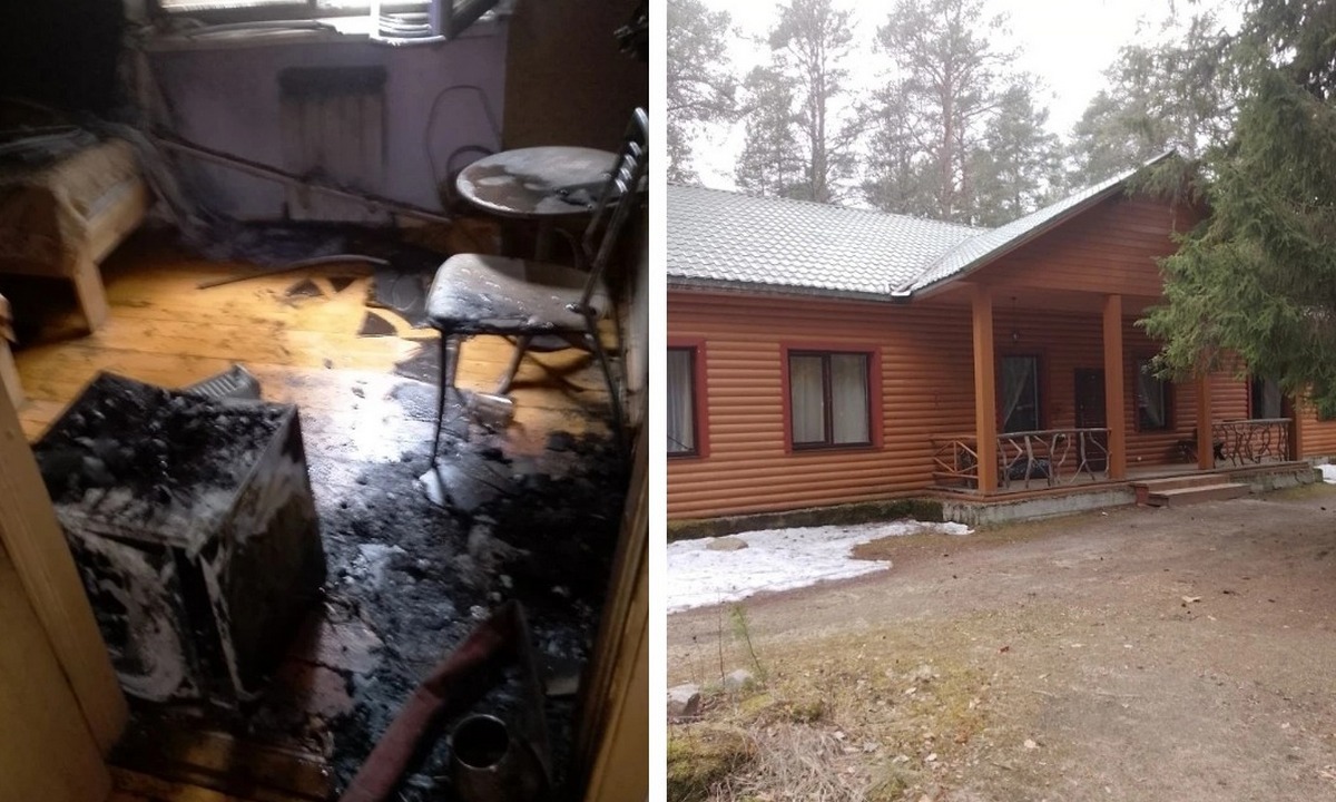 В Карелии загорелась турбаза