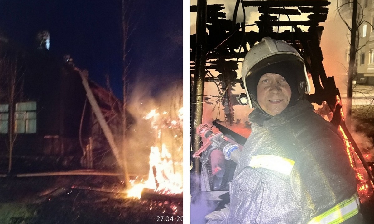 В Карелии на руках вынесли женщину из горящего дома