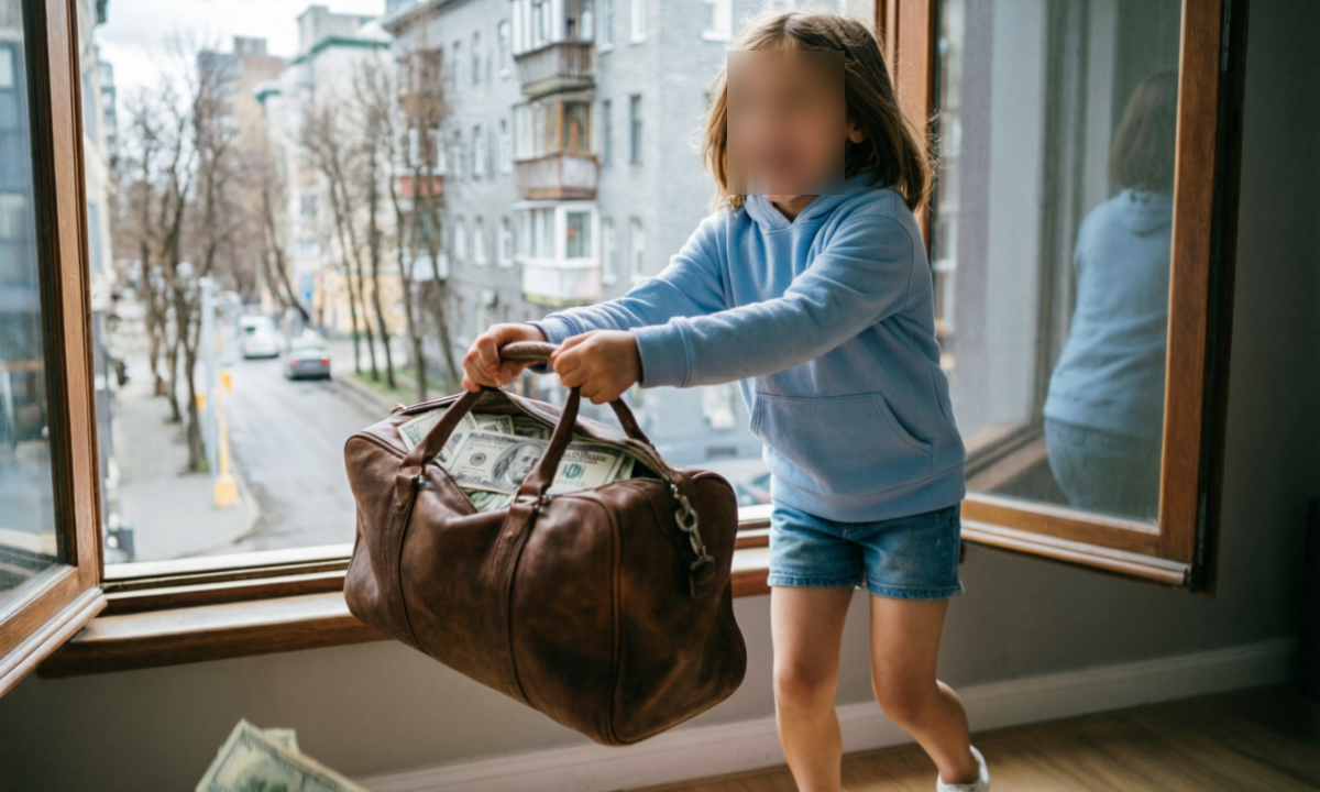 Семилетняя девочка выбросила из окна 88 тысяч долларов после ссоры с мамой