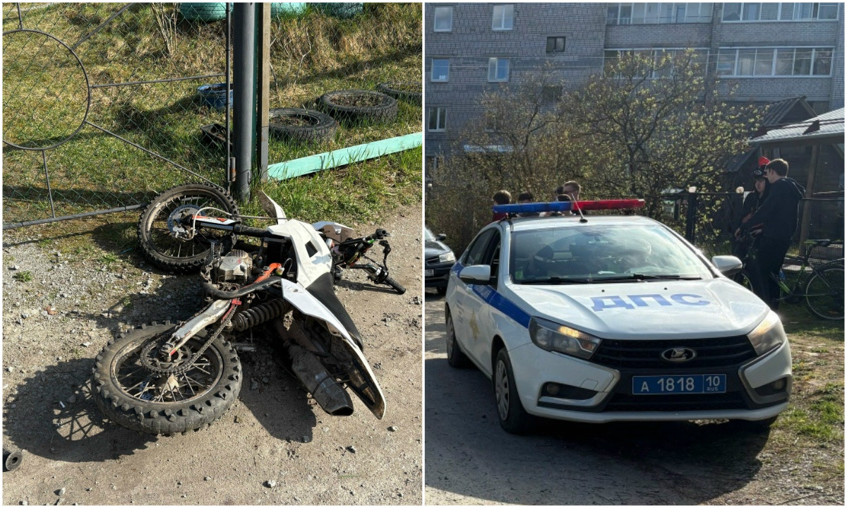 В Карелии подросток на питбайке влетел в забор: он в больнице